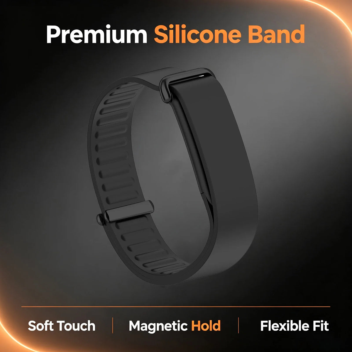 SOFT Loop — bracelet silicone noir